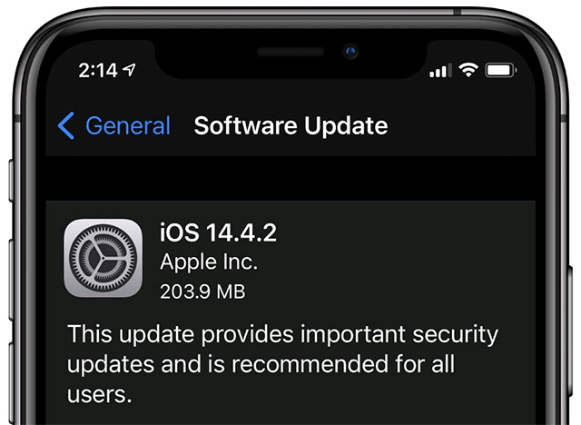 Apple phát hành bản cập nhật iOS 14.4.2, iOS 12.5.2 và watchOS 7.3.3 vá lỗ hổng zero-day nghiêm trọng, người dùng nên cài đặt ngay